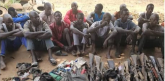 The Edo State Security Corps (ESSC) Arrests 18 Suspected Kidnappers Along  Benin- Auchi Road and Recovers 38 Guns